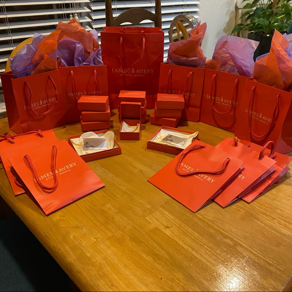 James Avery Empty Gift Bag and Box Set